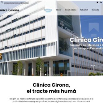 Pàgina inicial de la web de Clínica Girona