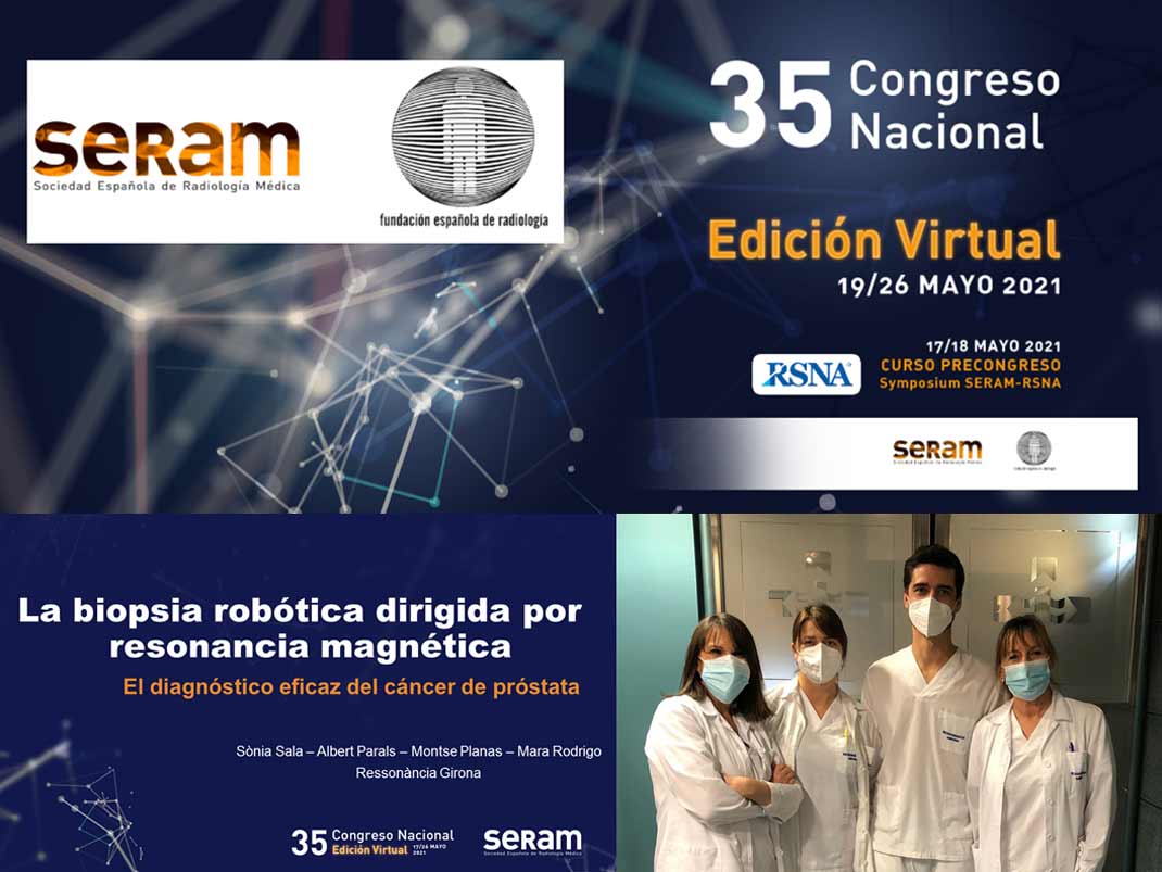 Ressonància Girona is participating in the 35th SERAM Congress with a presentation on robot-assisted MRI-guided prostate biopsy.